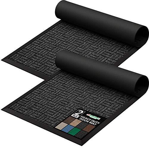 Amagabeli 2 Pack Door Mats Rubber Shoes 18 x 30 Heavy Duty Low Profile Rug for Front Door Entrance Outside Patio Garage High Traffic Areas Indoor Outdoor Waterproof Amagabeli 2 Pack Door Mats Rubber Shoes 18 x 30 Heavy Duty Low Profile Rug for Front Door Entrance Outside Patio Garage High Traffic Areas Indoor Outdoor Waterproof